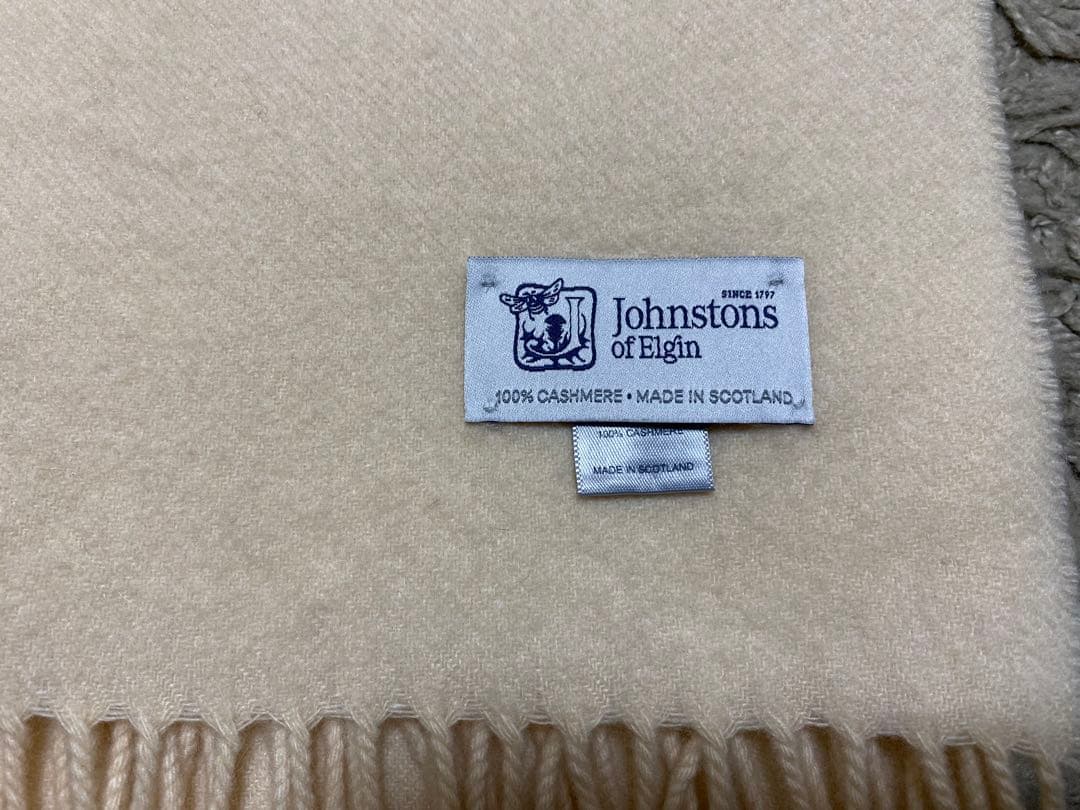 Johnstons OF ELGIN カシミヤ 大判 ストール クリーニング済