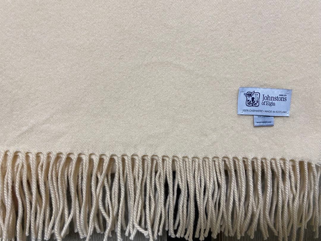 Johnstons OF ELGIN カシミヤ 大判 ストール クリーニング済