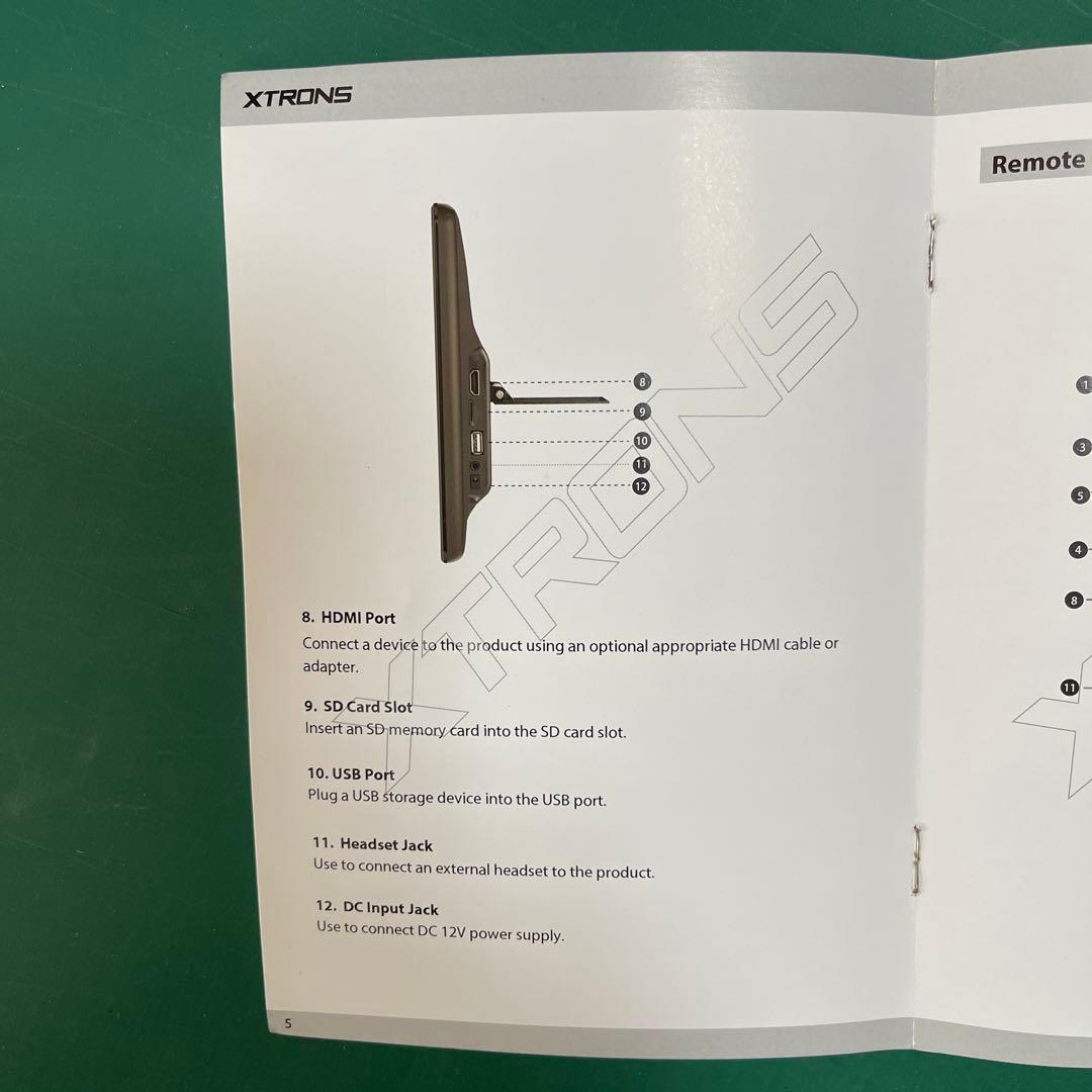 XTRONS 11.6インチモニター 箱付き！取説付き（英語版）