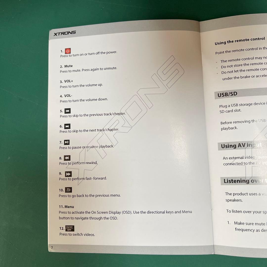 XTRONS 11.6インチモニター 箱付き！取説付き（英語版）