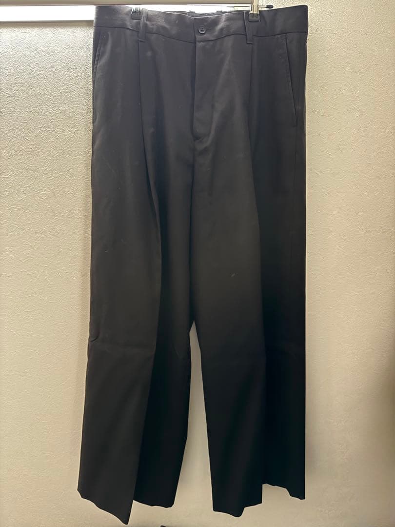 ssstein extra wide trousers L ダークチャコール