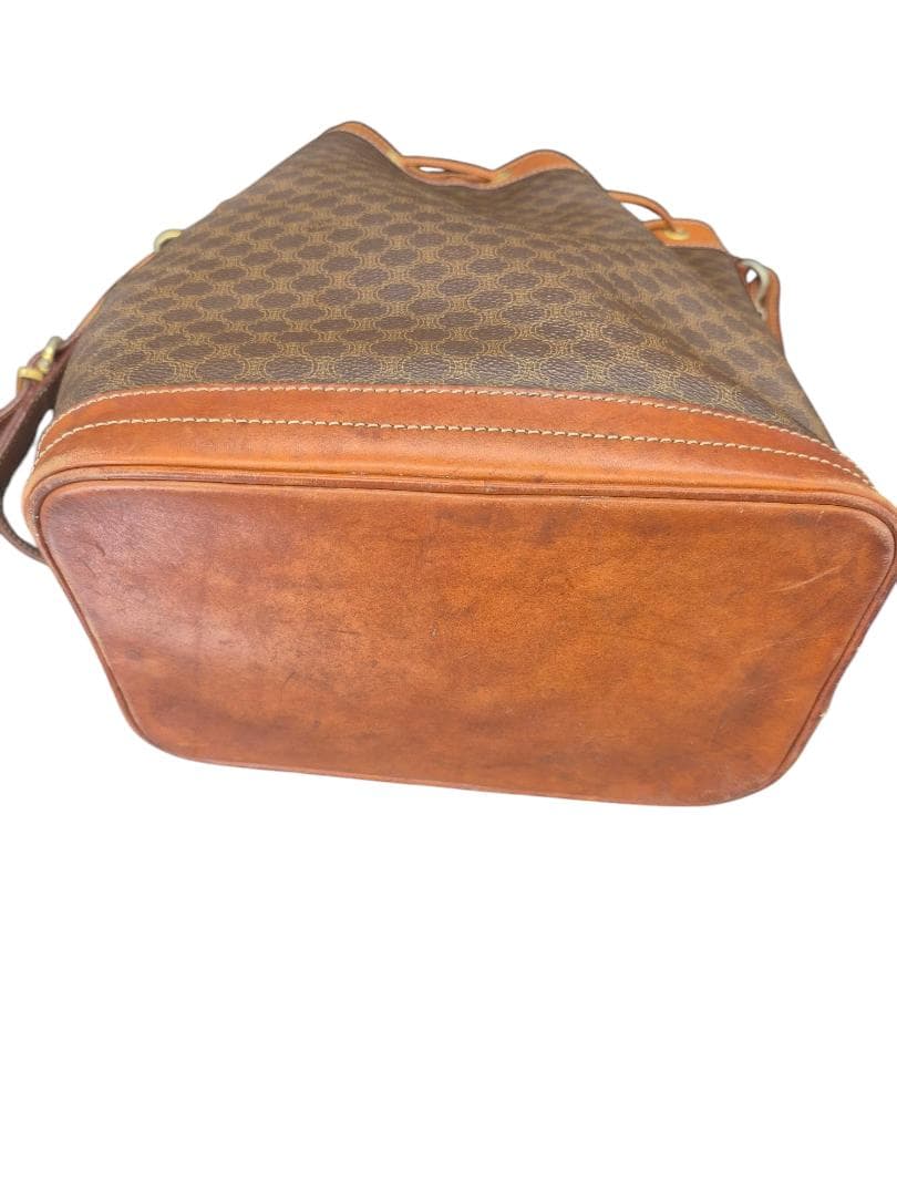 CELINE　セリーヌショルダーバック　巾着型　マカダム柄