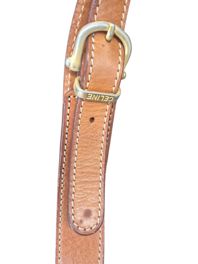 CELINE　セリーヌショルダーバック　巾着型　マカダム柄