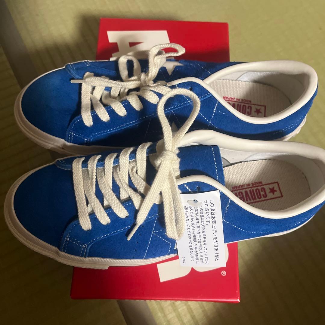 CONVERSE ONE STAR J スエード ブルー 24.0