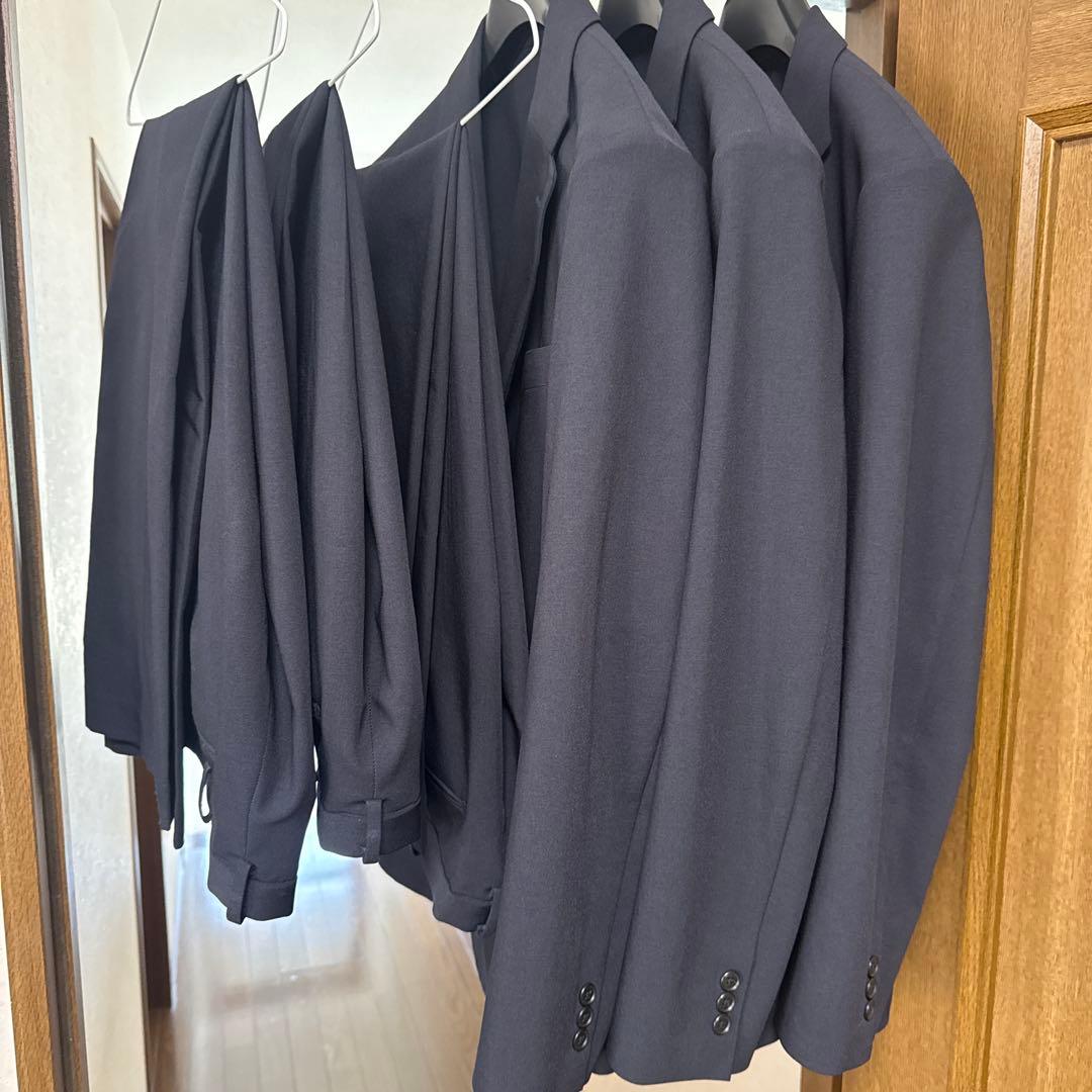 ユニクロ 感動ジャケットセットアップ3着　Lネイビー　82×76補正なし