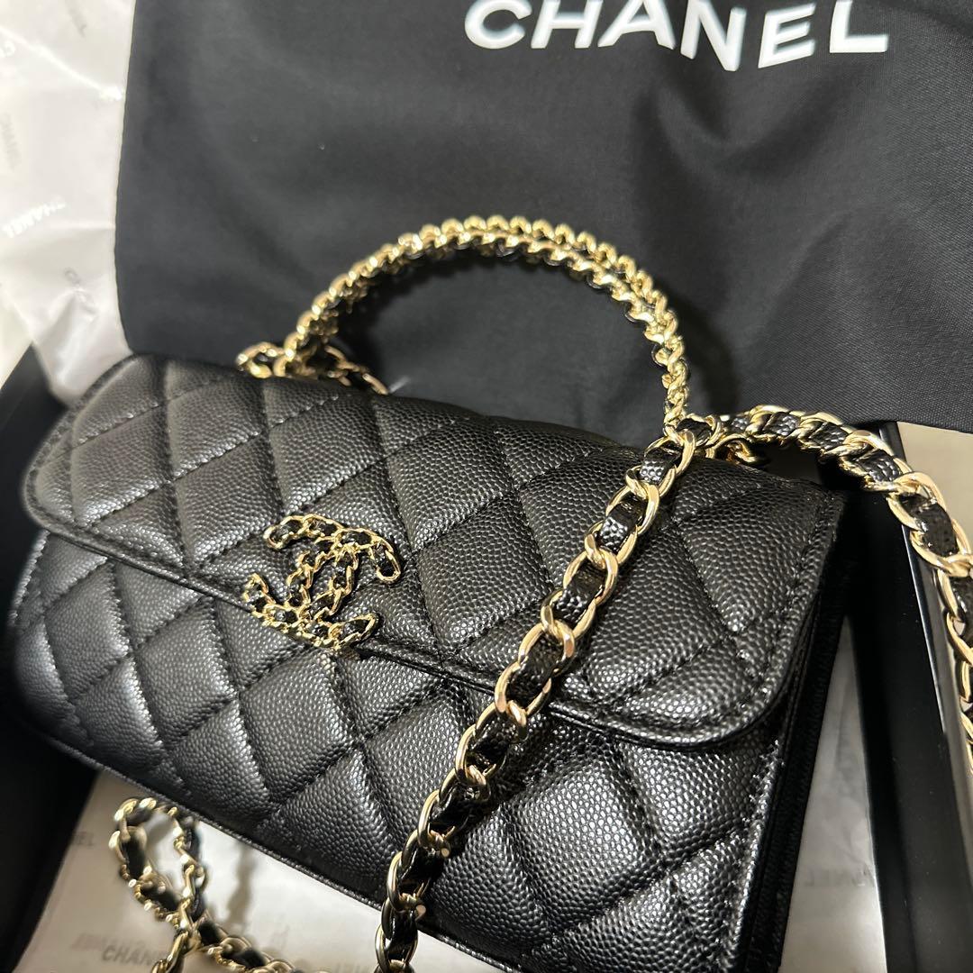CHANEL 新品ノベルティ　ショルダーバッグ　ゴールドチェーン　ブラック