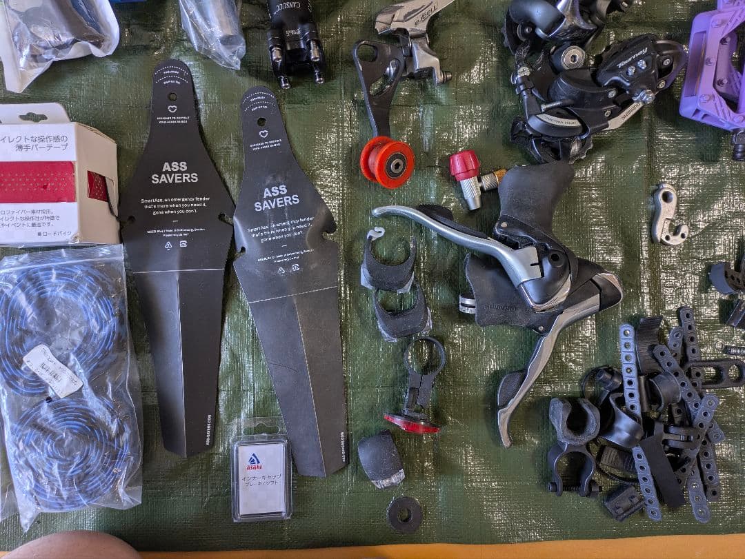 ジャンク自転車　ロードバイク　パーツ　部品　セット