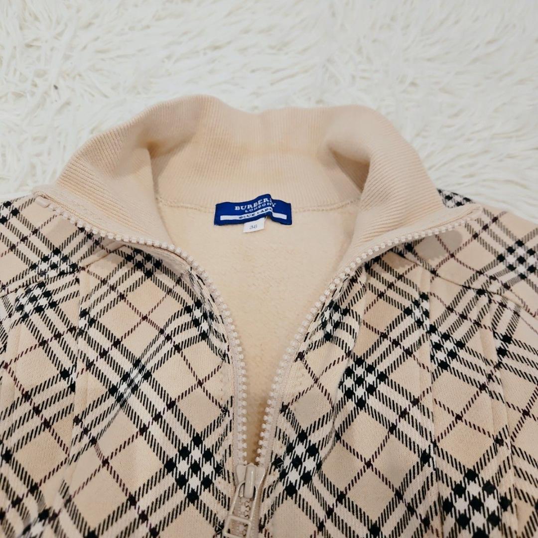 バーバリーブルーレーベル トラックジャケット M ノバチェック ホースロゴ　刺繍