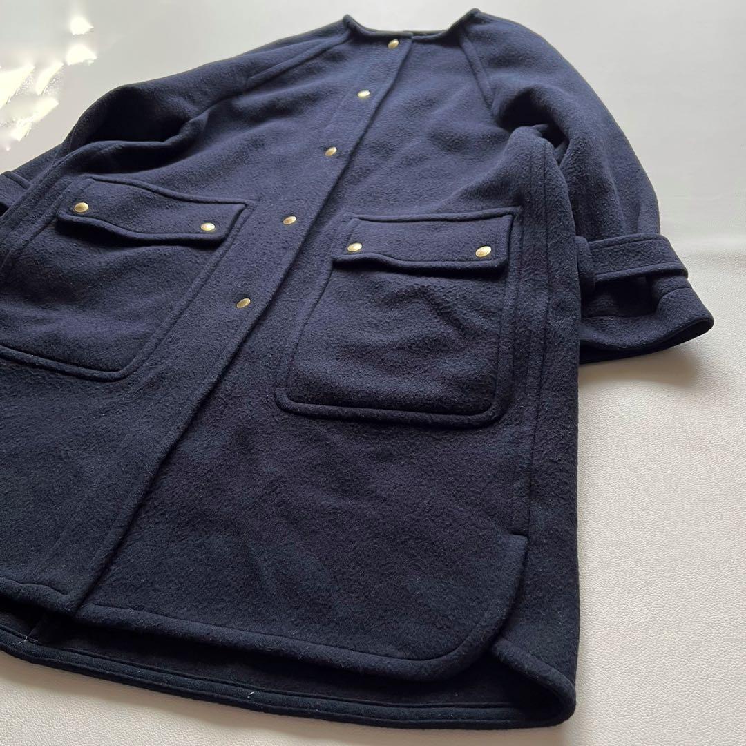 美品✨トラディショナルウェザーウェア　ROMNEY ロムニー　ノーカラーコート