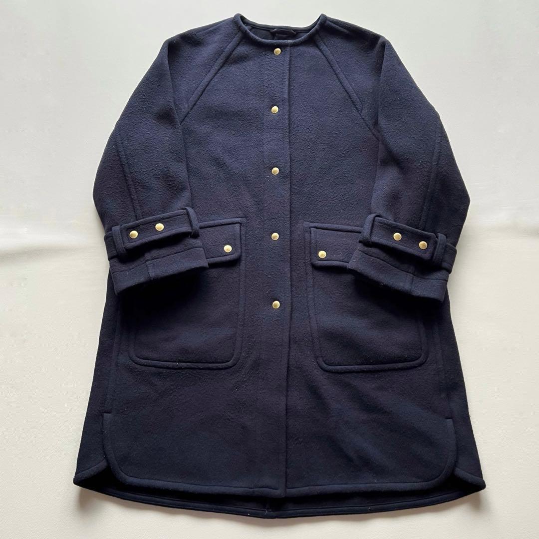 美品✨トラディショナルウェザーウェア　ROMNEY ロムニー　ノーカラーコート