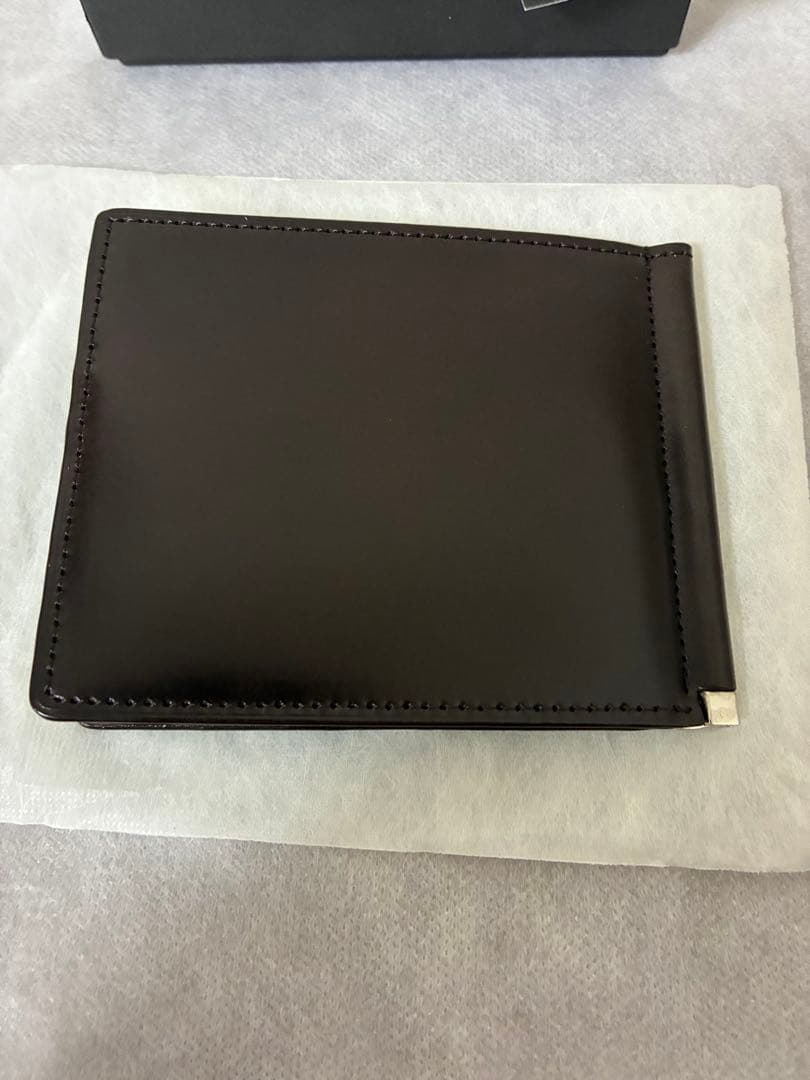 美品ソメスサドル ハノーバー コードバン マネークリップ ダークブラウン