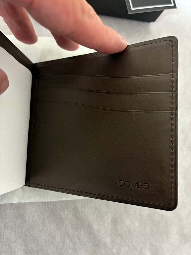 美品ソメスサドル ハノーバー コードバン マネークリップ ダークブラウン