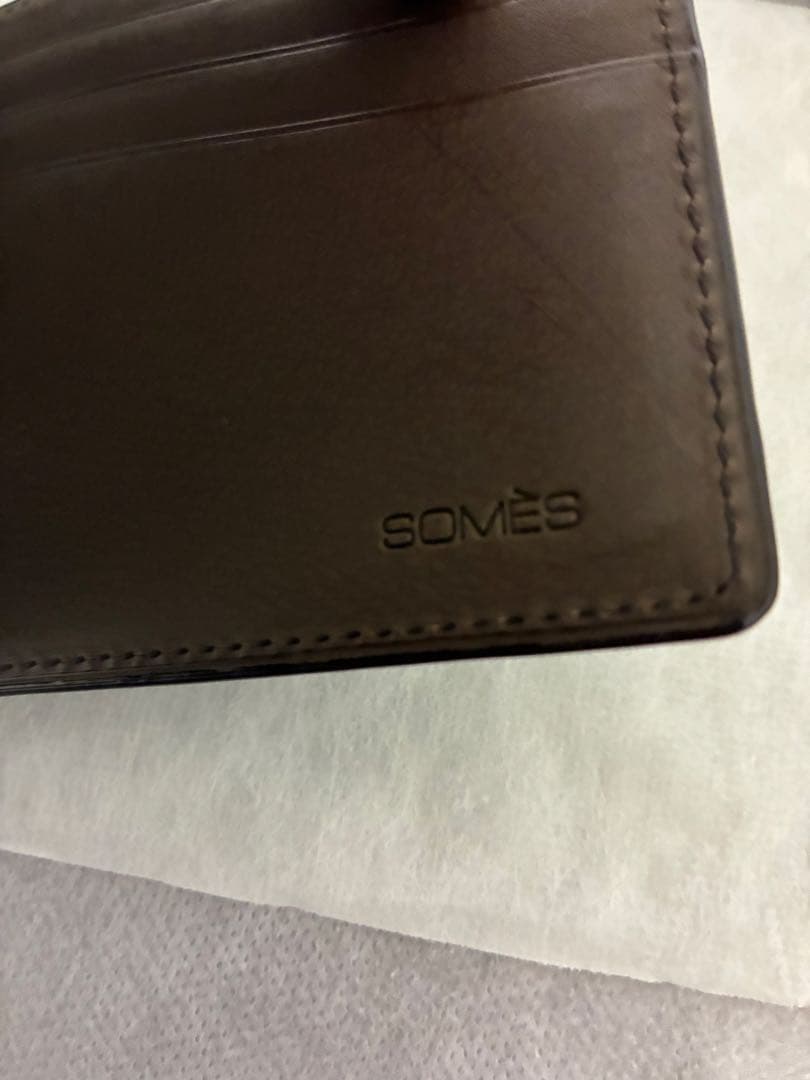 美品ソメスサドル ハノーバー コードバン マネークリップ ダークブラウン