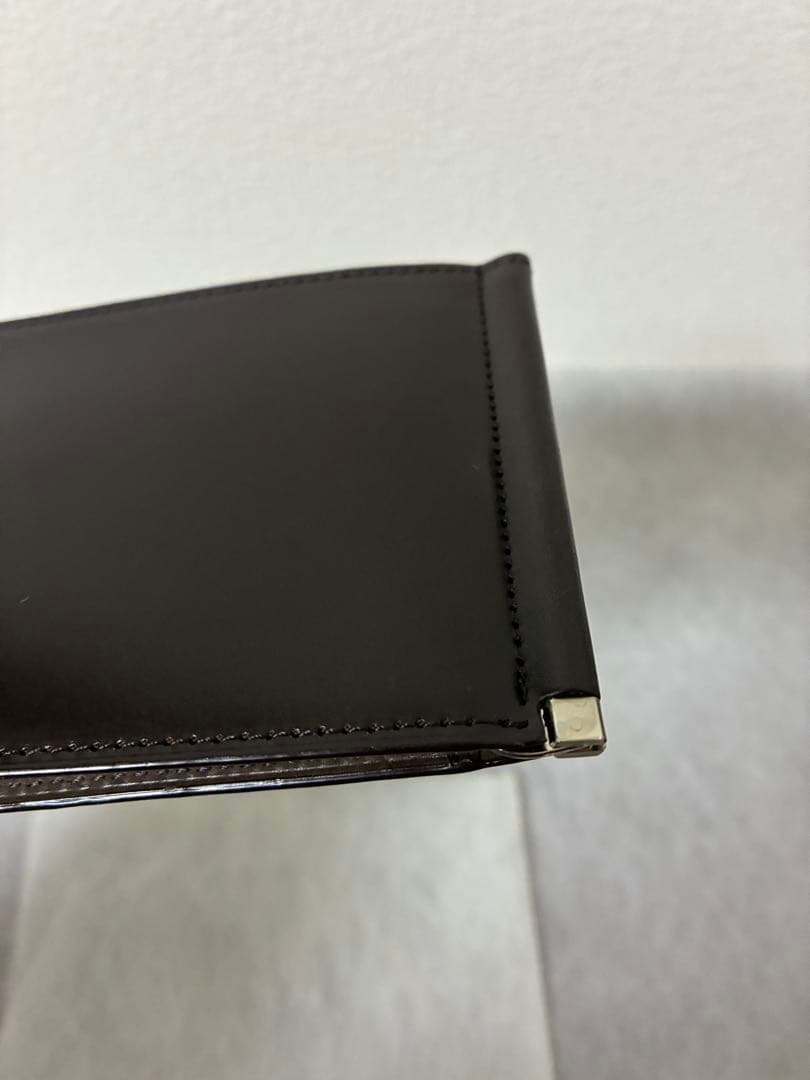 美品ソメスサドル ハノーバー コードバン マネークリップ ダークブラウン