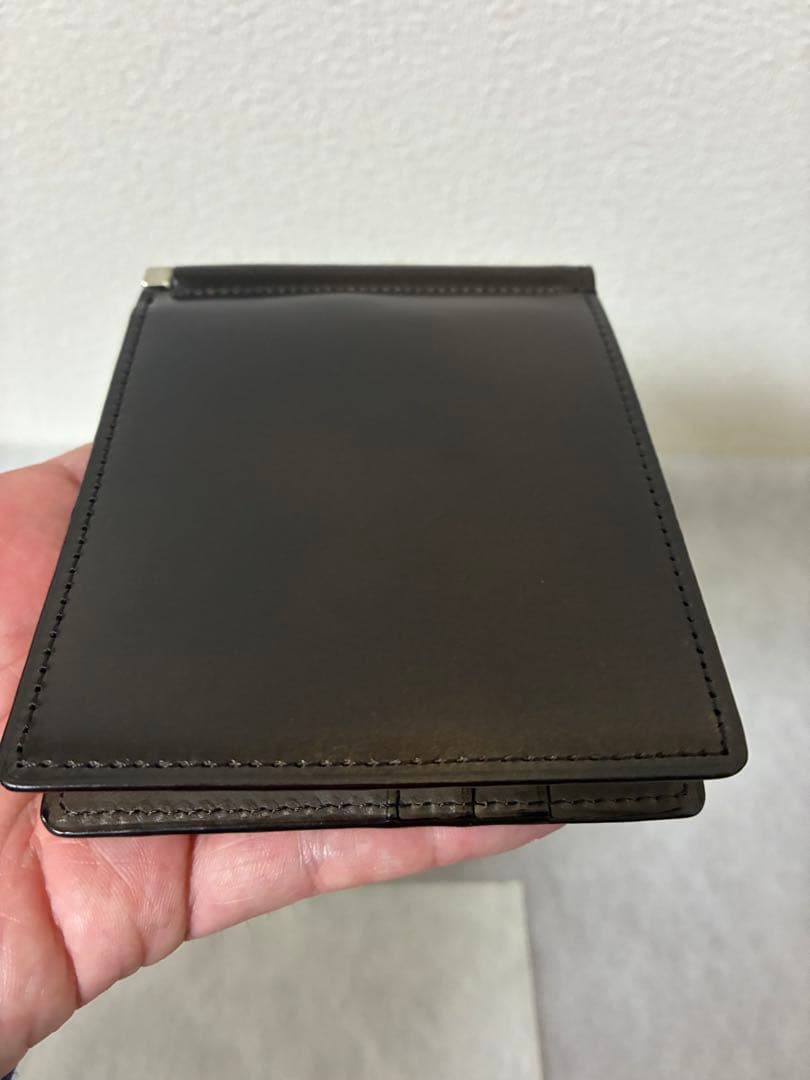 美品ソメスサドル ハノーバー コードバン マネークリップ ダークブラウン