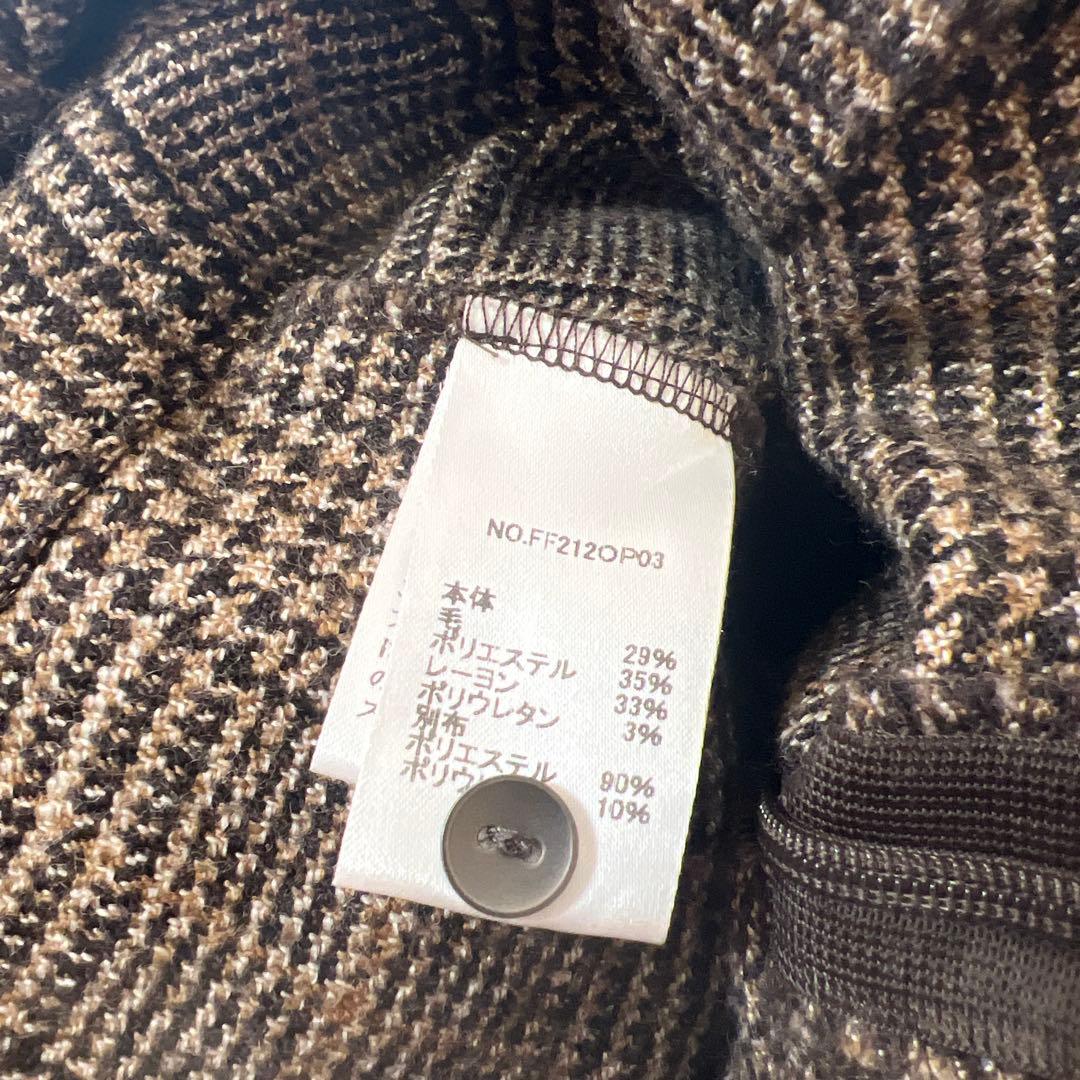 foufou グレンチェック ラウンドカラーワンピース