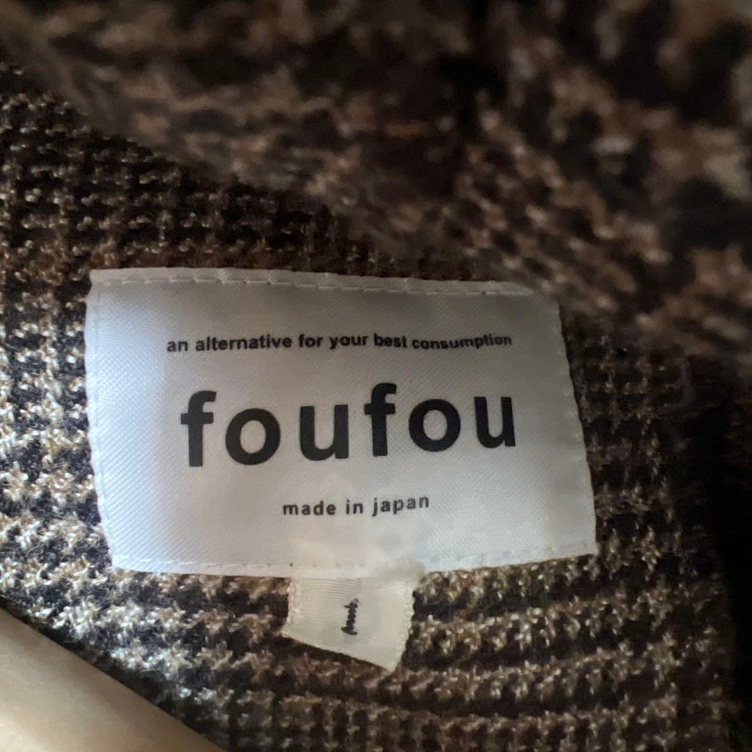 foufou グレンチェック ラウンドカラーワンピース