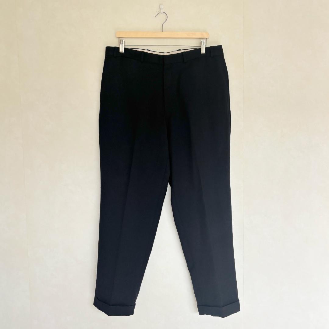 90s ラルフローレン スラックス ウールウィップコードギャバジン ブラック