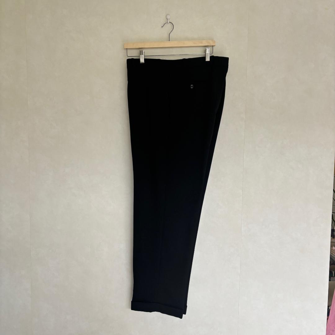 90s ラルフローレン スラックス ウールウィップコードギャバジン ブラック