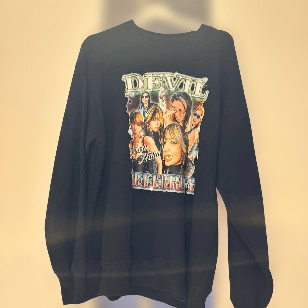 RE. アールイードット　仲里依紗　デビルセレブリティ スウェット　ブラック