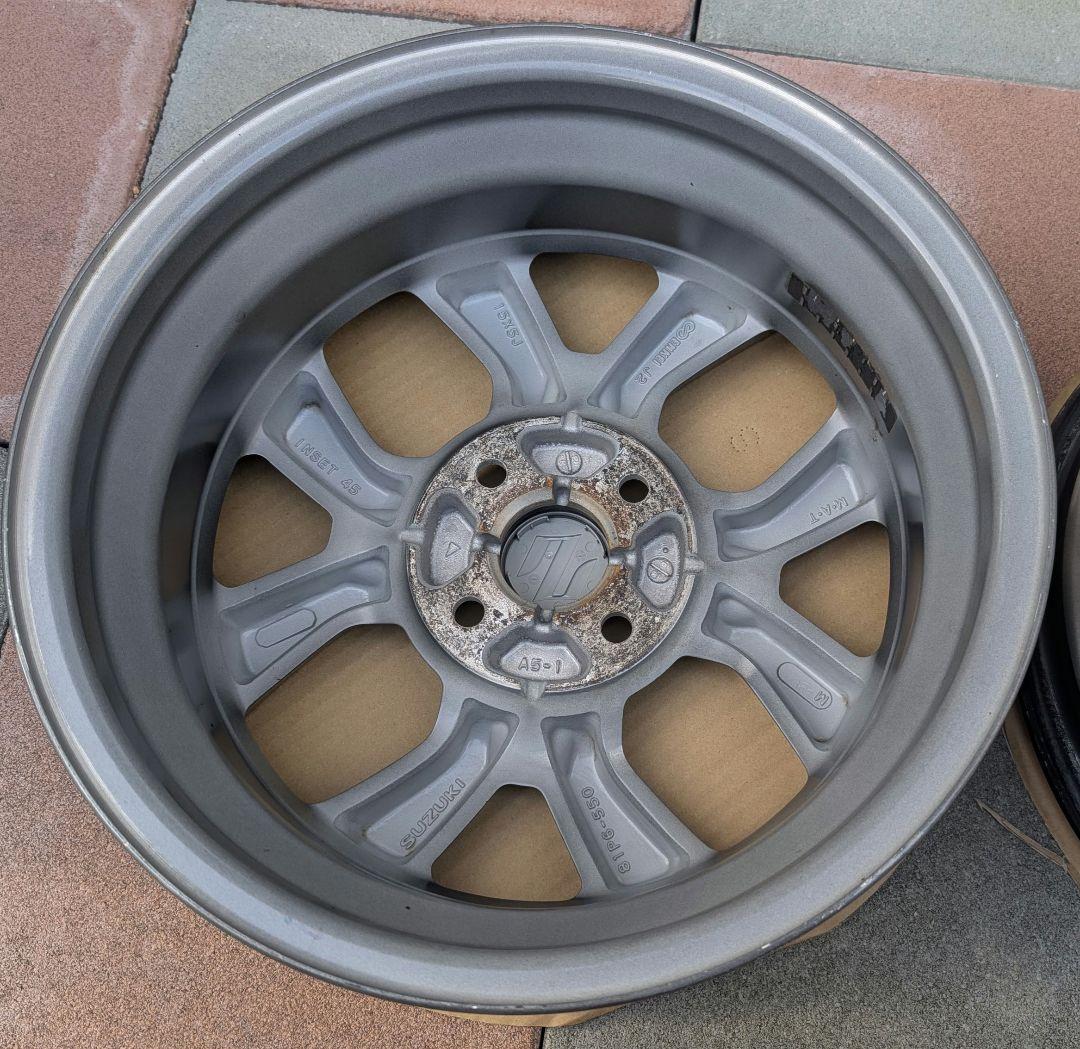 【程度良好】スズキ ソリオ 純正ホイール 現行ソリオのスタッドレス用に！ 2枚①