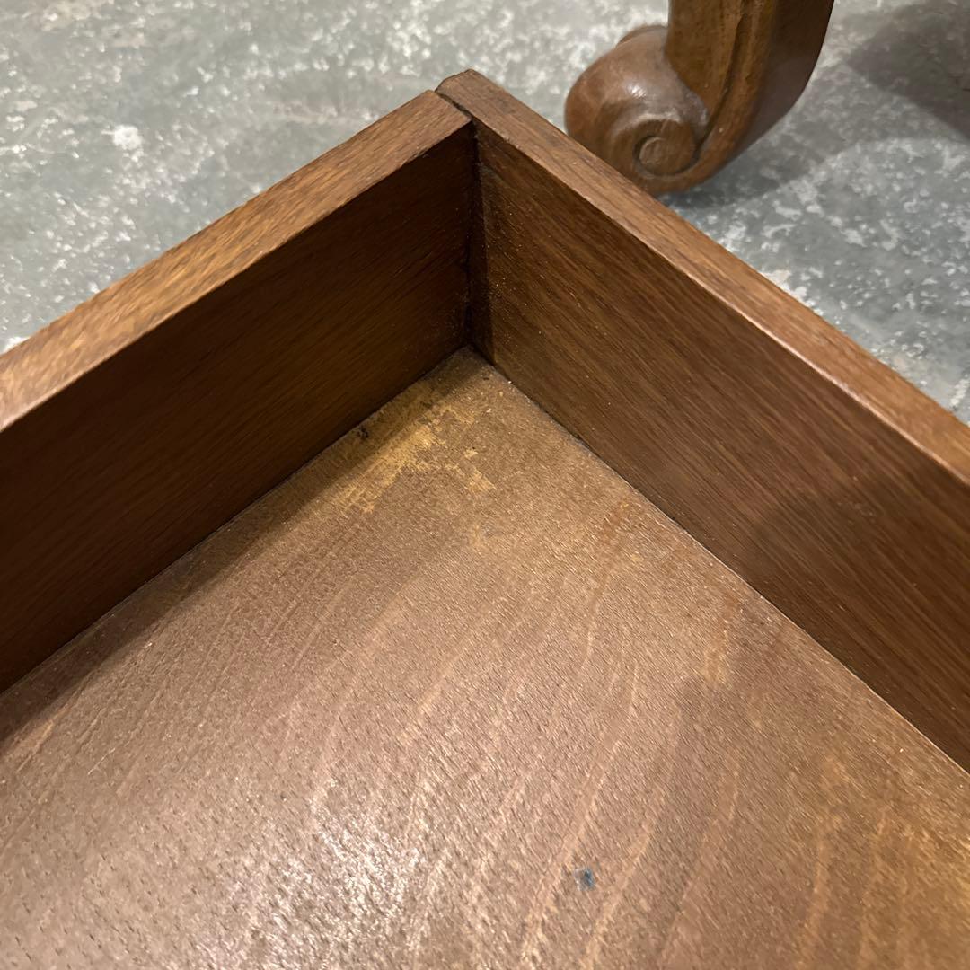 年末年始saleヴィンテージ　木製サイドテーブル　引き出し／扉収納付き　2