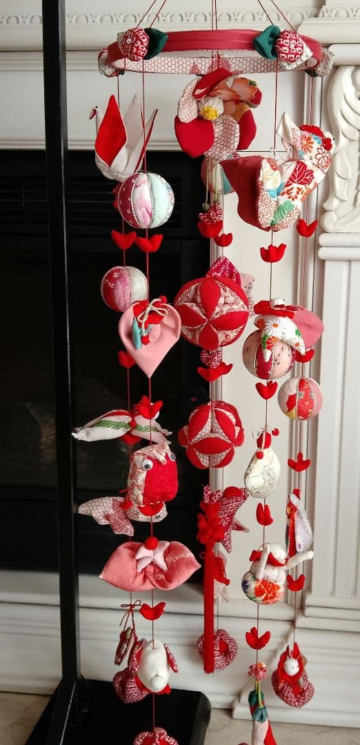 吊るし飾り　雛人形　ちりめん細工 吊るし雛　傘付　 ハンドメイド　ひな祭り