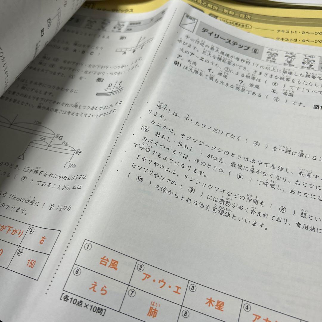 ㉒B サピックス　SAPIX 4年　理科　夏期講習　サマーサピックス
