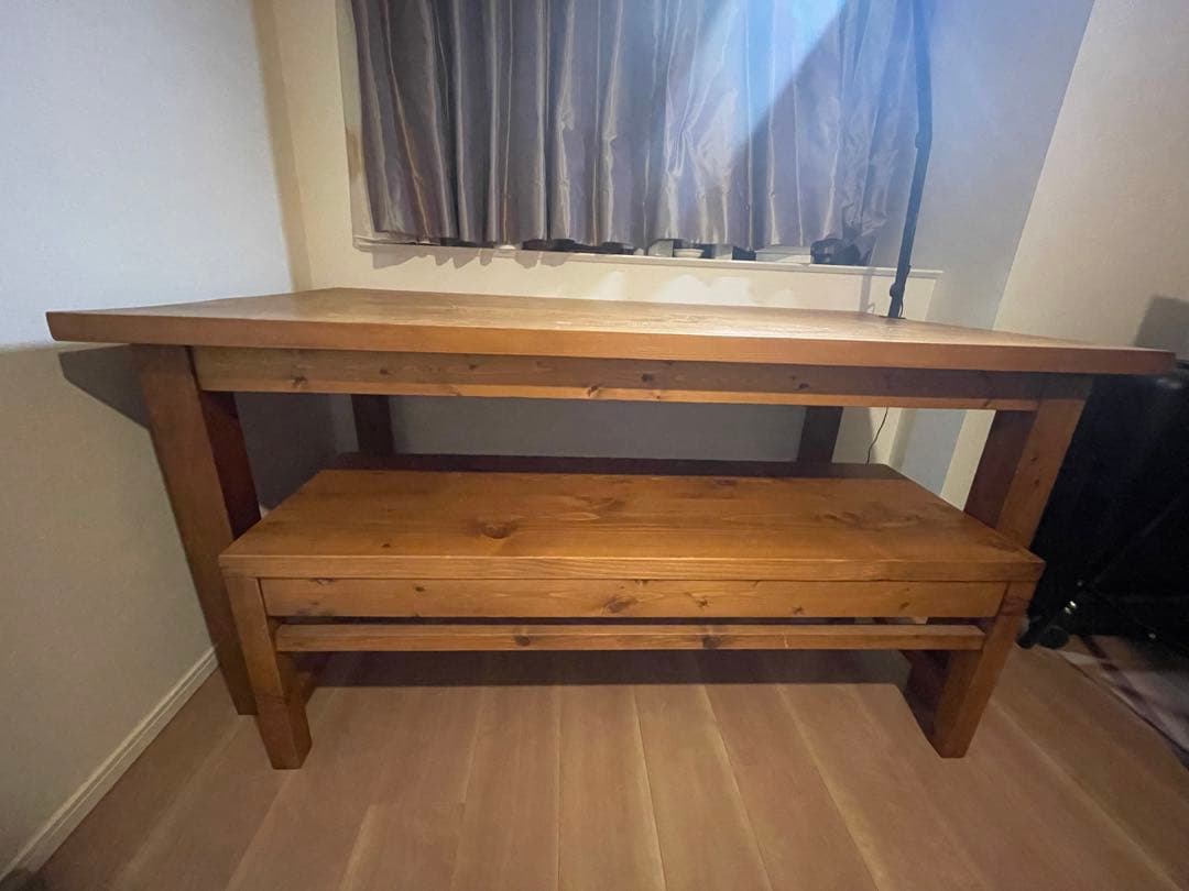 【ベンチのみ】ウォールナット無垢 ダイニングチェア ベンチ