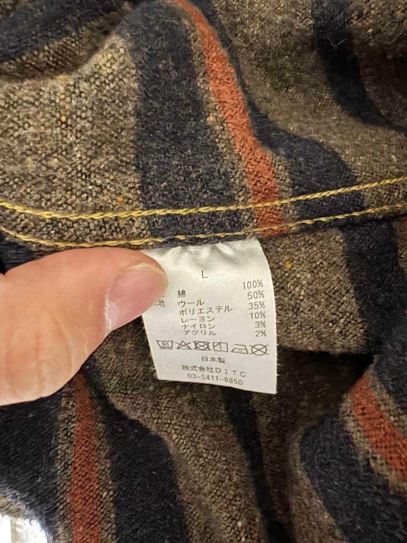 ジャケット・アウター BOW BOW BLANKET LINED DENIM JACKET L