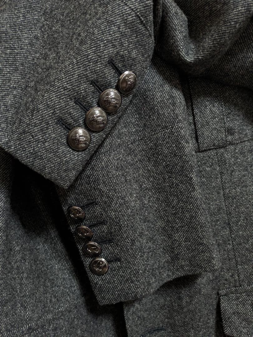 極上傑作！未使用に近い！メタルボタン！羊毛　ジャケット　サイズM