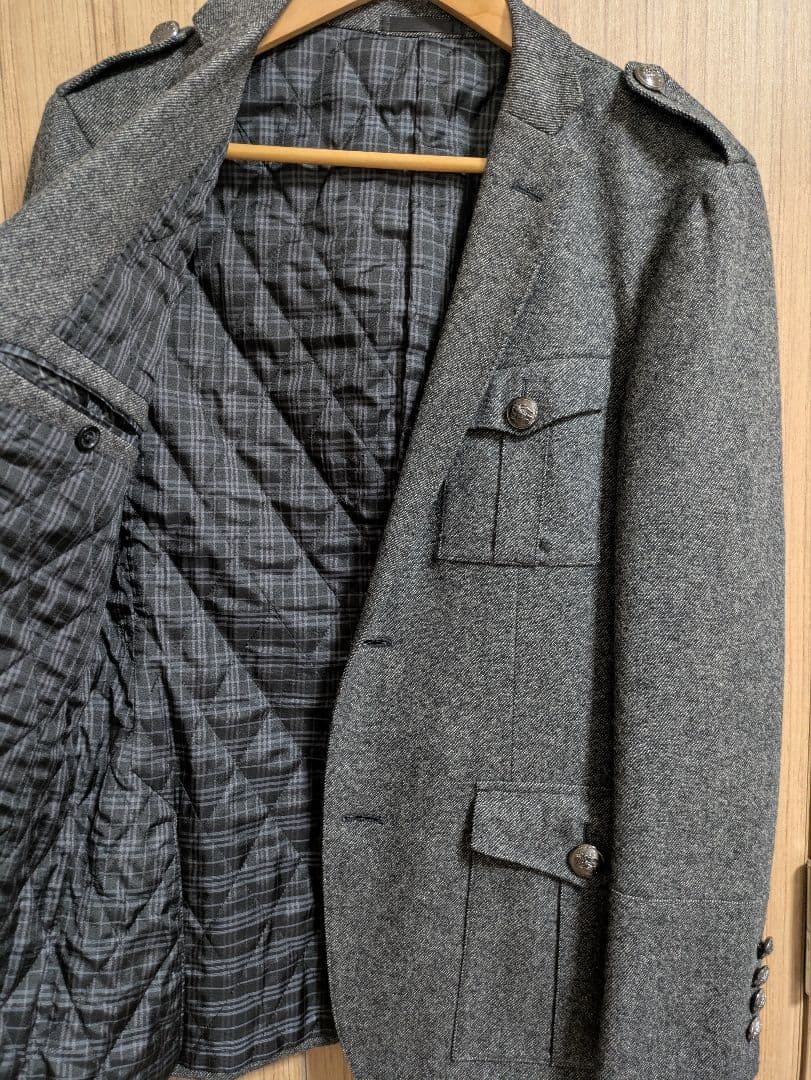極上傑作！未使用に近い！メタルボタン！羊毛　ジャケット　サイズM