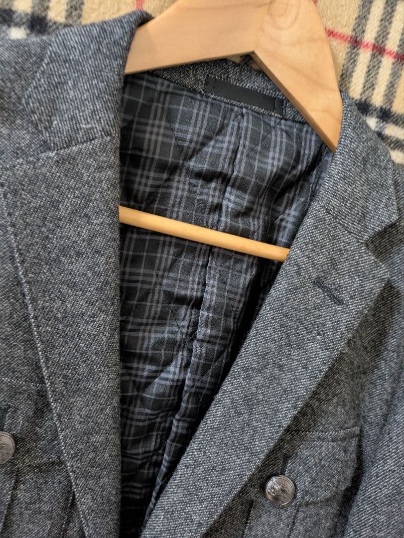 極上傑作！未使用に近い！メタルボタン！羊毛　ジャケット　サイズM