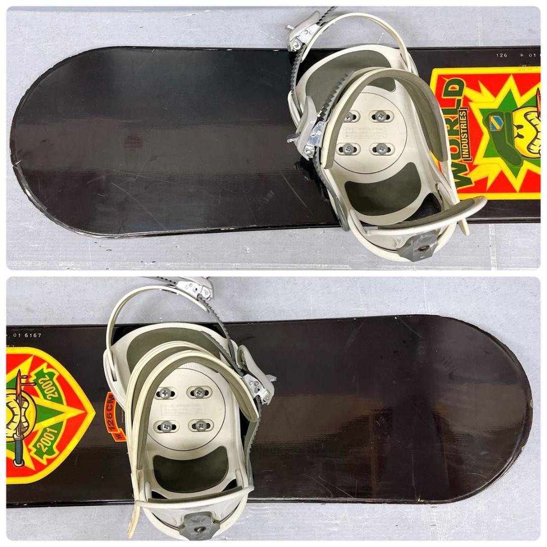 【3点セット】ジュニアスノーボード WORLD INDUSTRIES 126cm