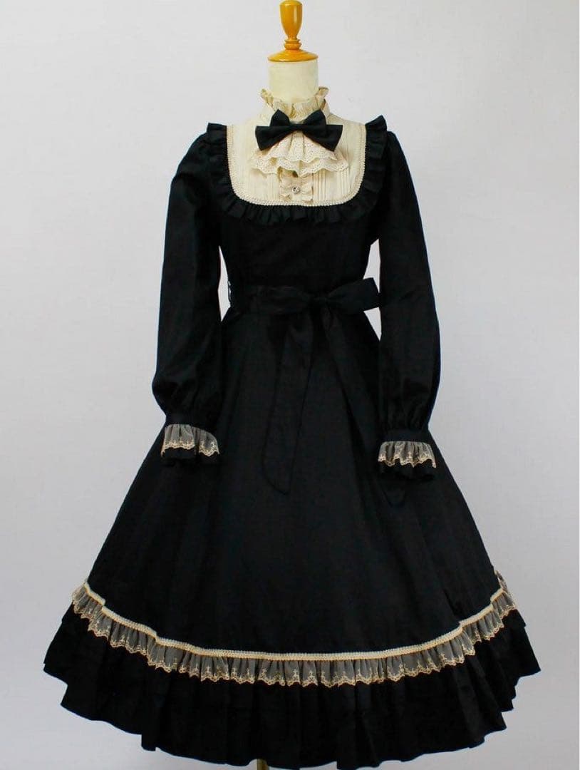 ヴィクトリアンメイデン クラシカルドールロングドレス 黒