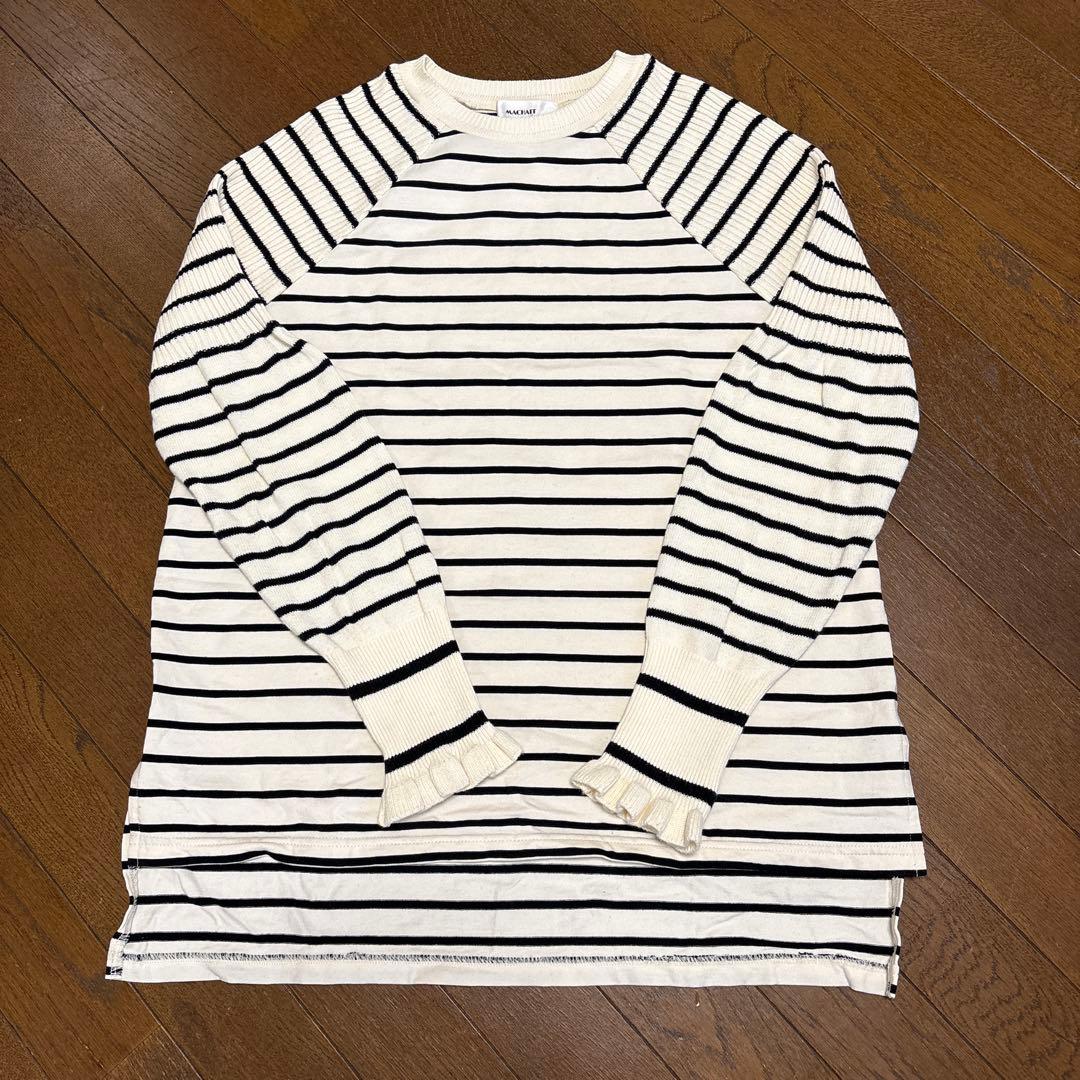 美品　MACHATT ボーダードッキングプルオーバー