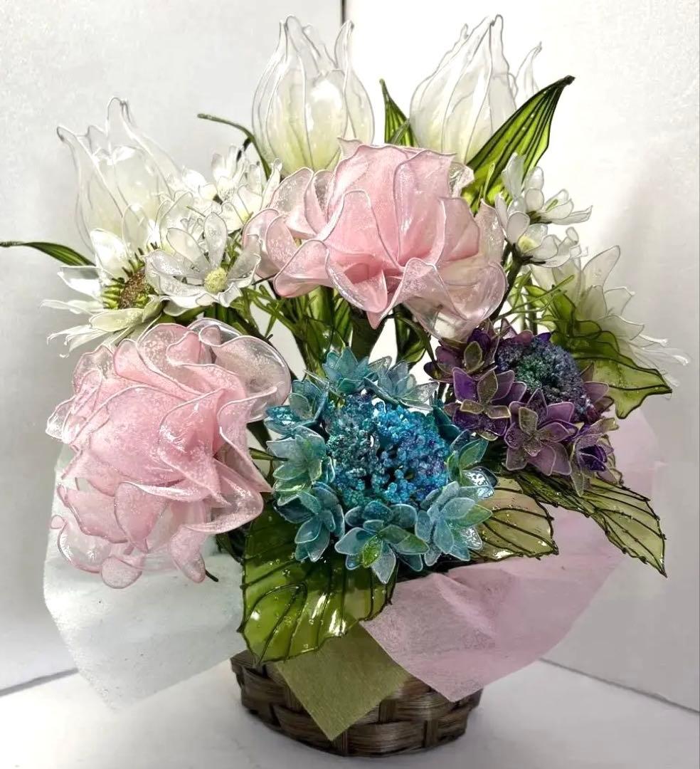 あじさい　　アメリカンフラワー　ディップフラワーNO165