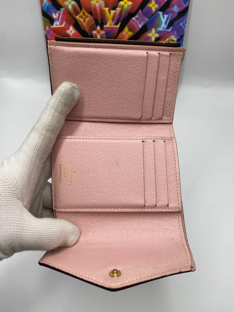 ルイヴィトン　モノグラム　ポルトフォイユ　ヴィクトリーヌ　財布　三つ折り財布