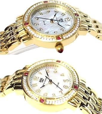 新品 ロイヤルモントレス ソーラー　ルビー4石　レディース 腕時計 ゴールド