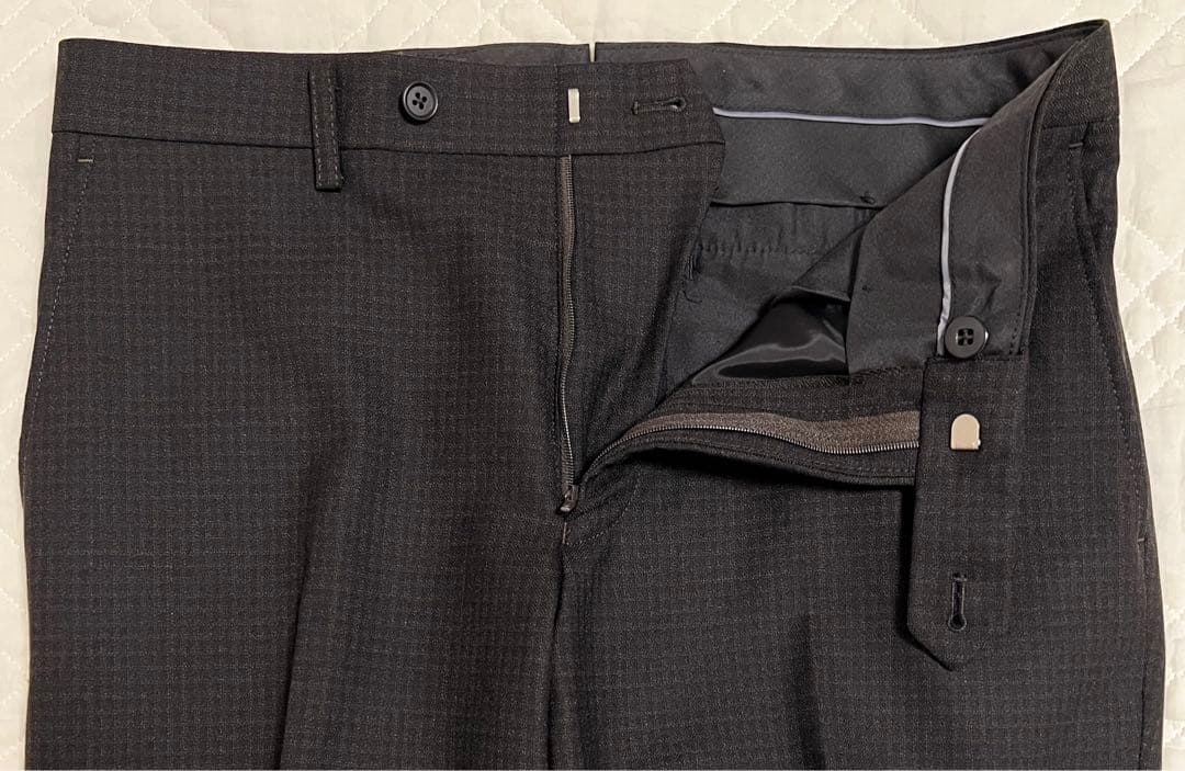 新品 タグ付き PAZZO ツーパンツ スーツ ブラウン ブラック チェック