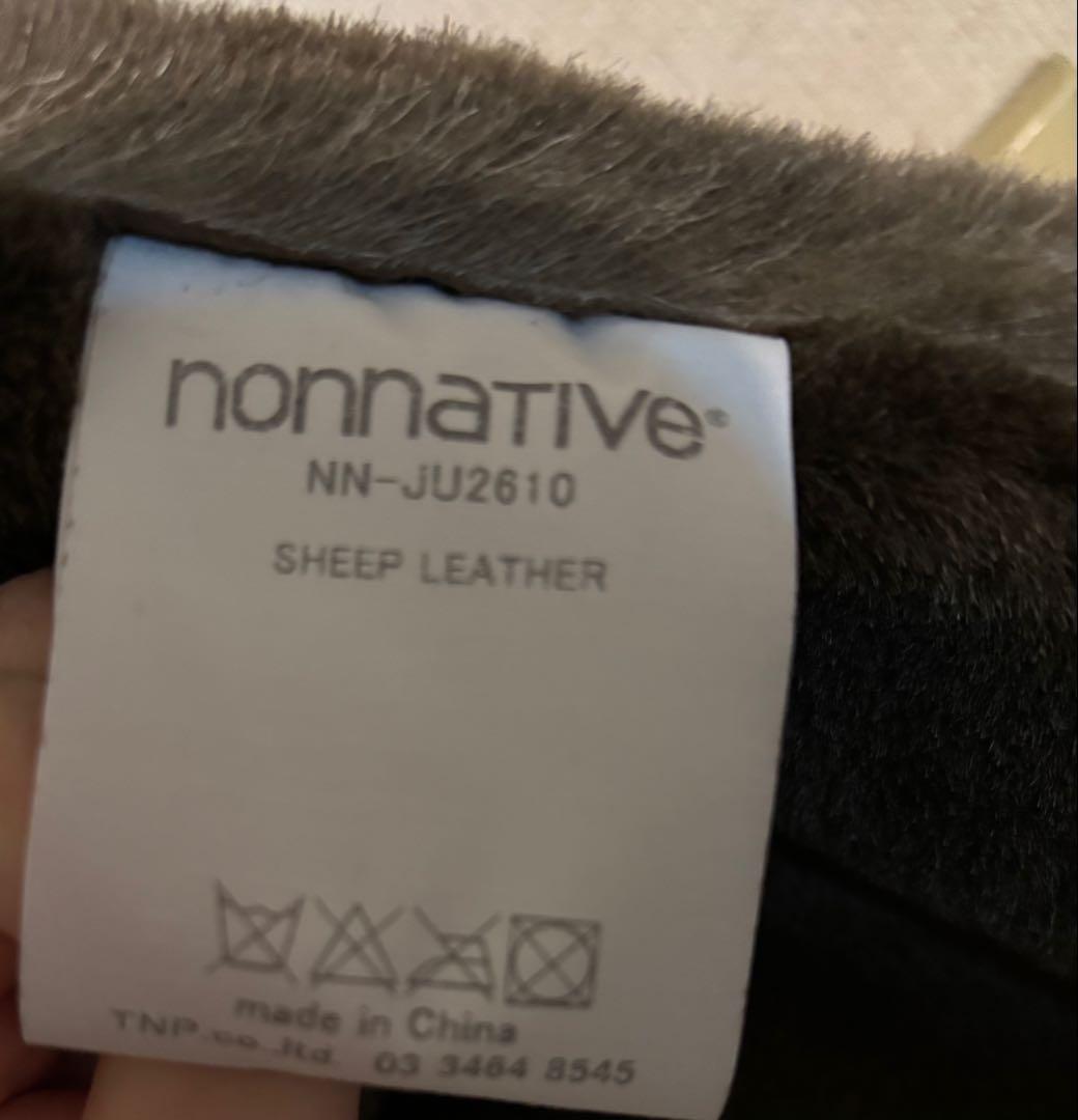 nonnative ブラウン スエード ムートンコート