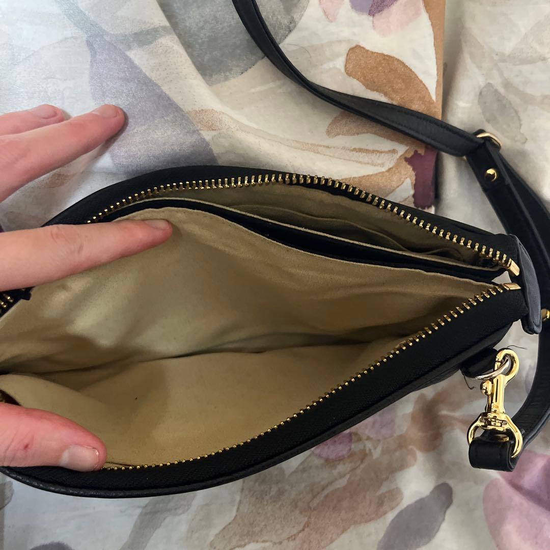 ブラックキルティングバッグ atao