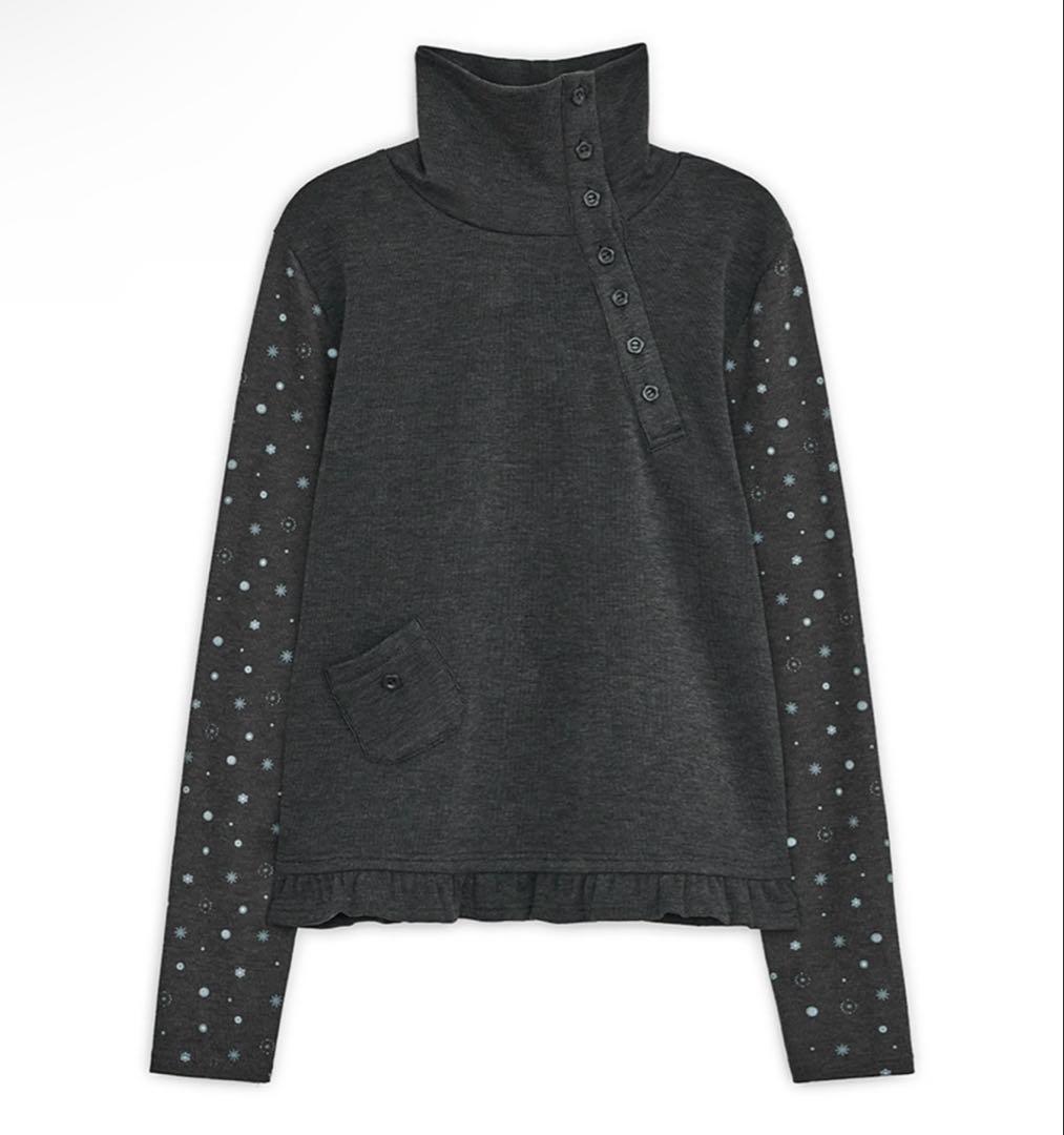 トップス HUG YOUR SKIN Flower Button Polar Top