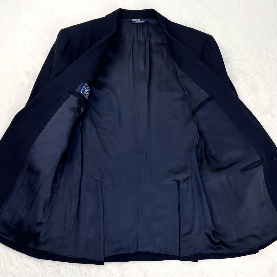 極希少 スペイン製 ポロ ラルフローレン 紺ブレ ヘルメットロゴ 金ボタン 42