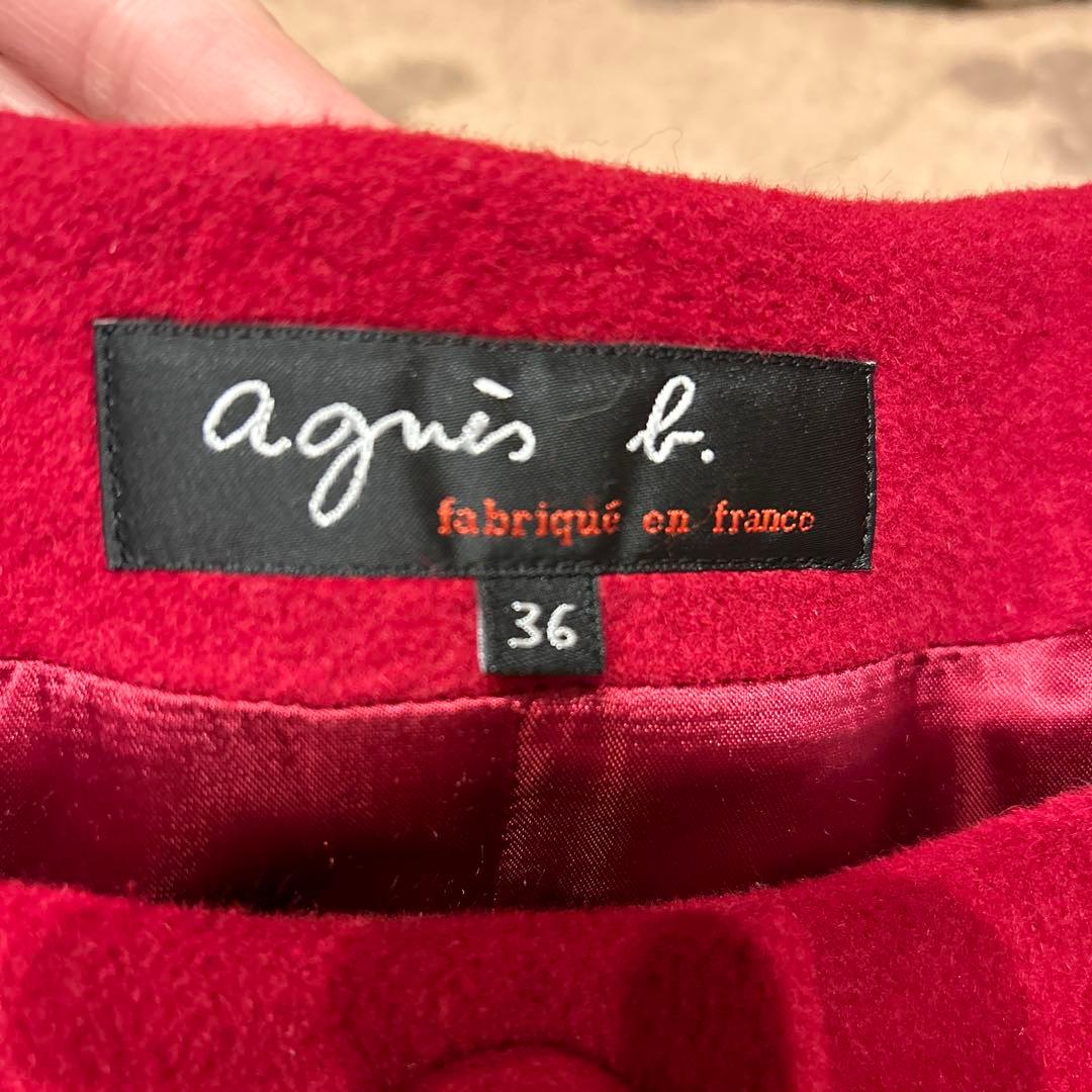 agnès b. 赤コート サイズ36