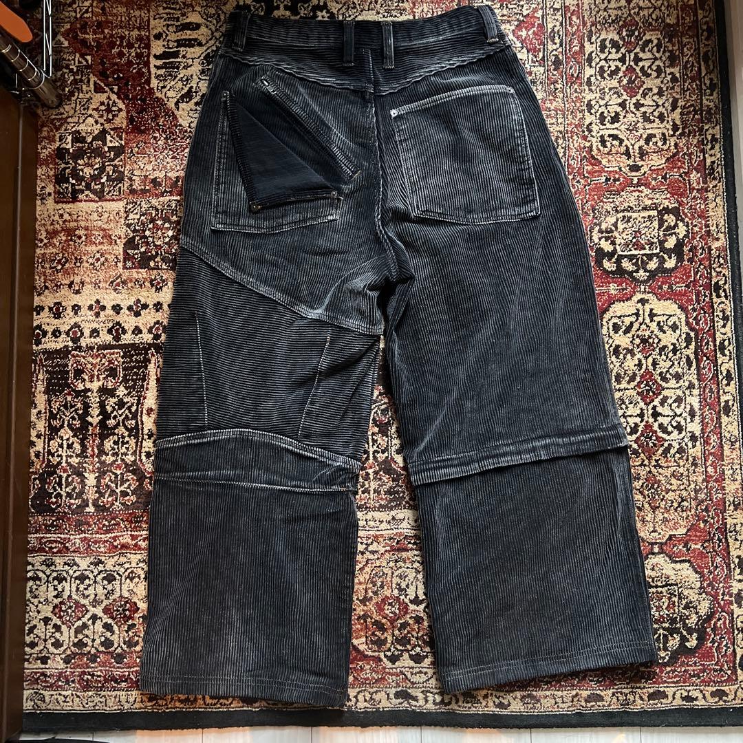 BONKNOW FREAKS Faded Corduroy Pants ブラック