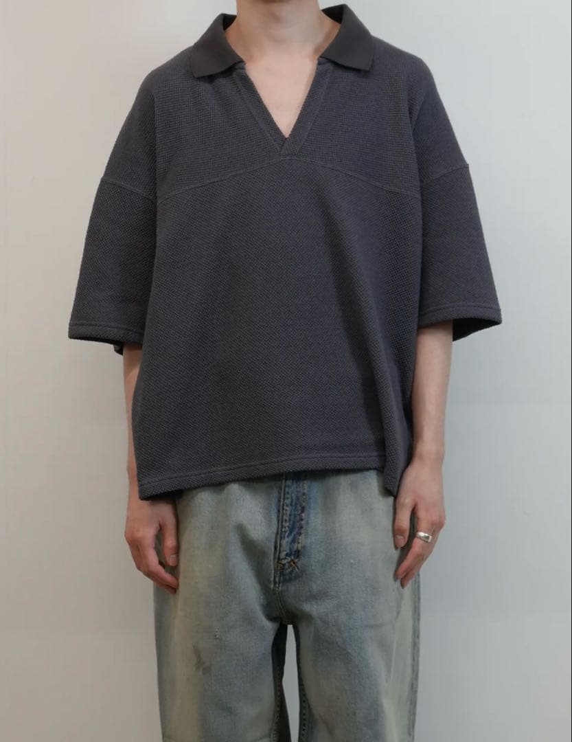 トップス ANCELLM S/C FOOTBALL SHIRT GRAY