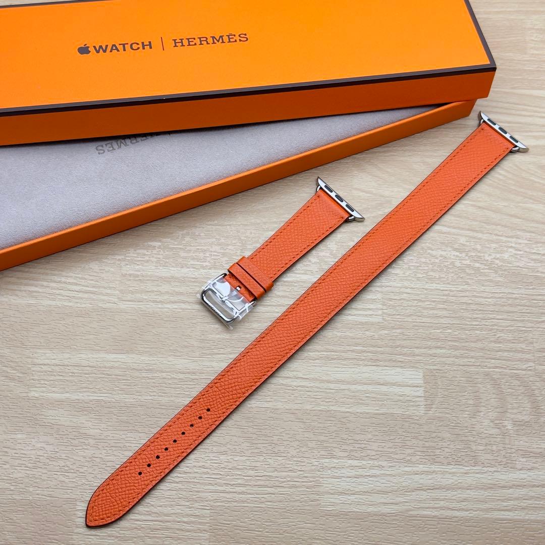 1656 Apple Watch エルメス　オレンジ　ドゥブルトゥール　二重