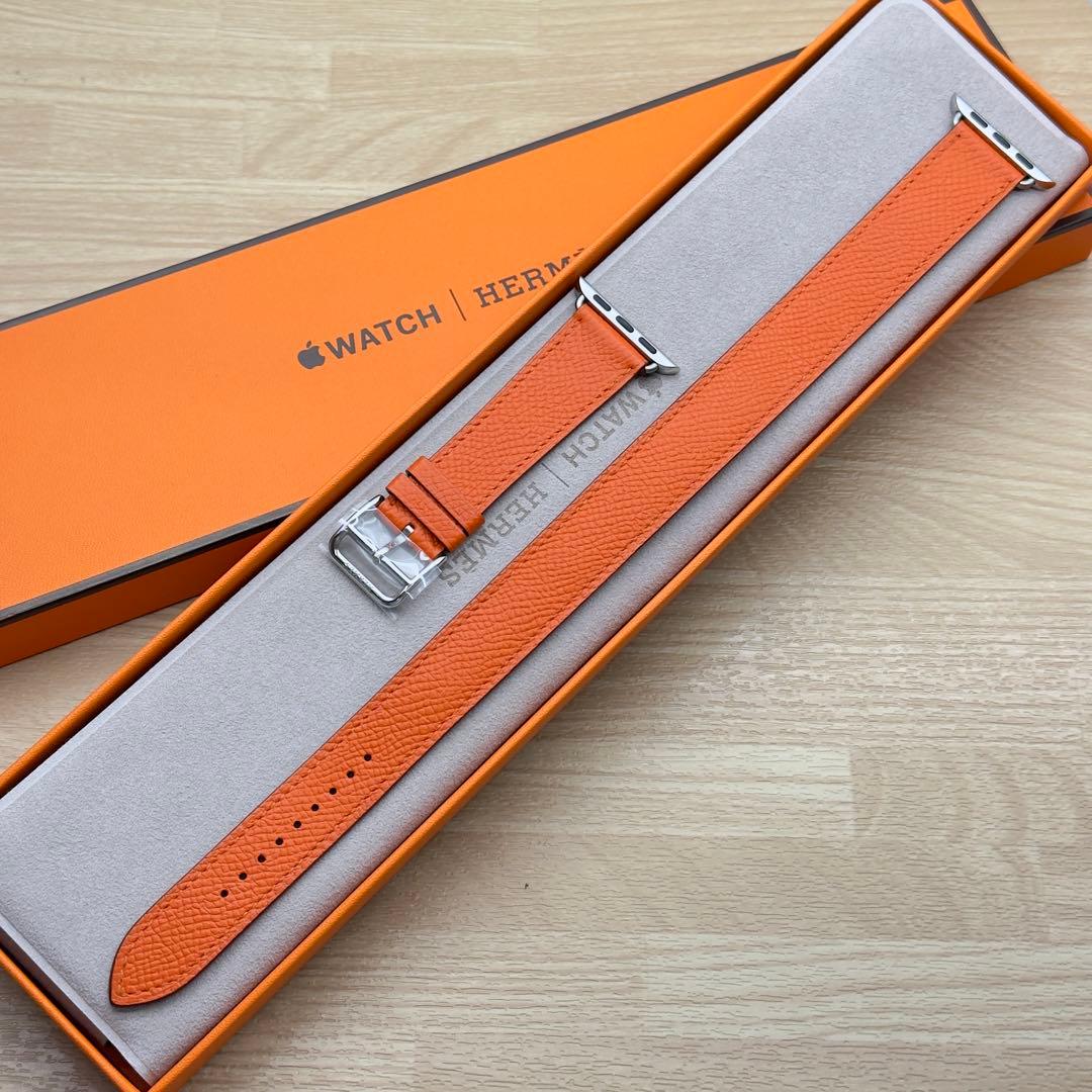 1656 Apple Watch エルメス　オレンジ　ドゥブルトゥール　二重