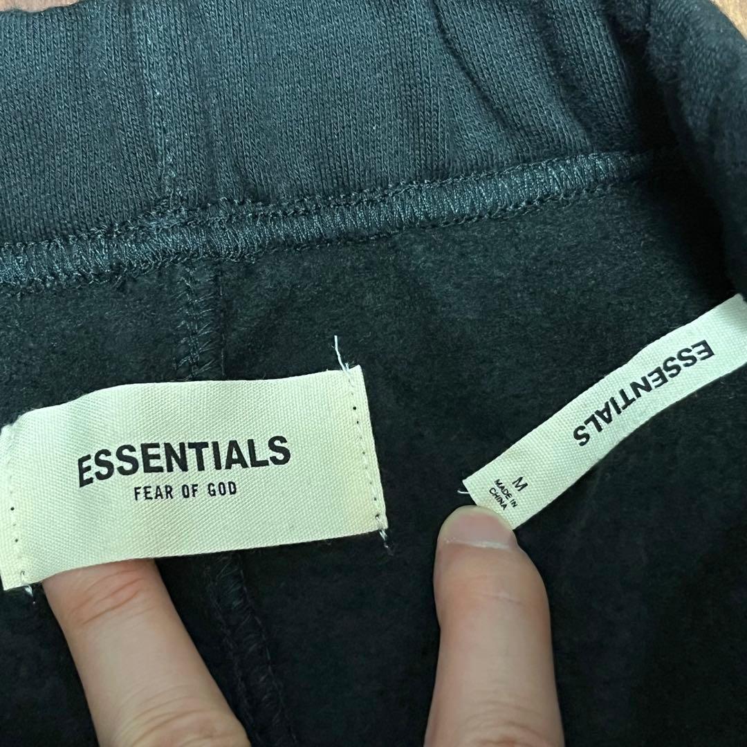 Fog essentials ハーフパンツショートパンツ　ロゴ 黒ブラック裏起毛
